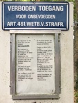 Bordje bij de vuurtoren